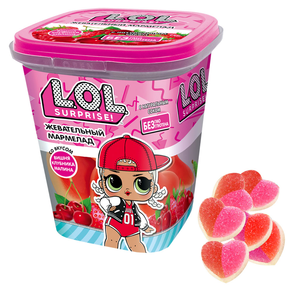 

Мармелад жевательный L.O.L ассорти вкусов, 180 г