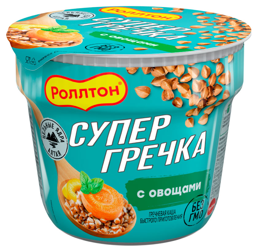 

Каша гречневая быстрого приготовления Роллтон с овощами, 45 г