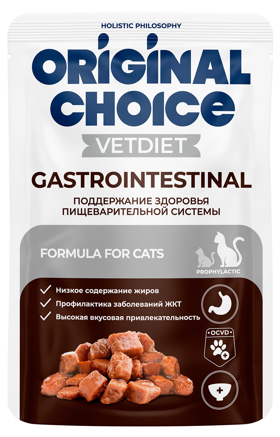 

Корм влажный для кошек Original Choice VETDIET Gastrointestinal с чувствительным пищеварением, 85 г