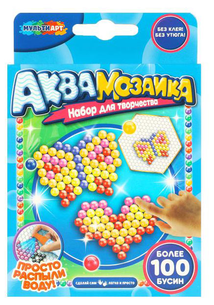 

Аквамозаика МУЛЬТИ АРТ, 100 бусин в ассортименте