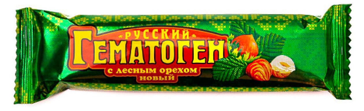 Изображение товара Гематоген «Русский» с лесными орехами, 40 г