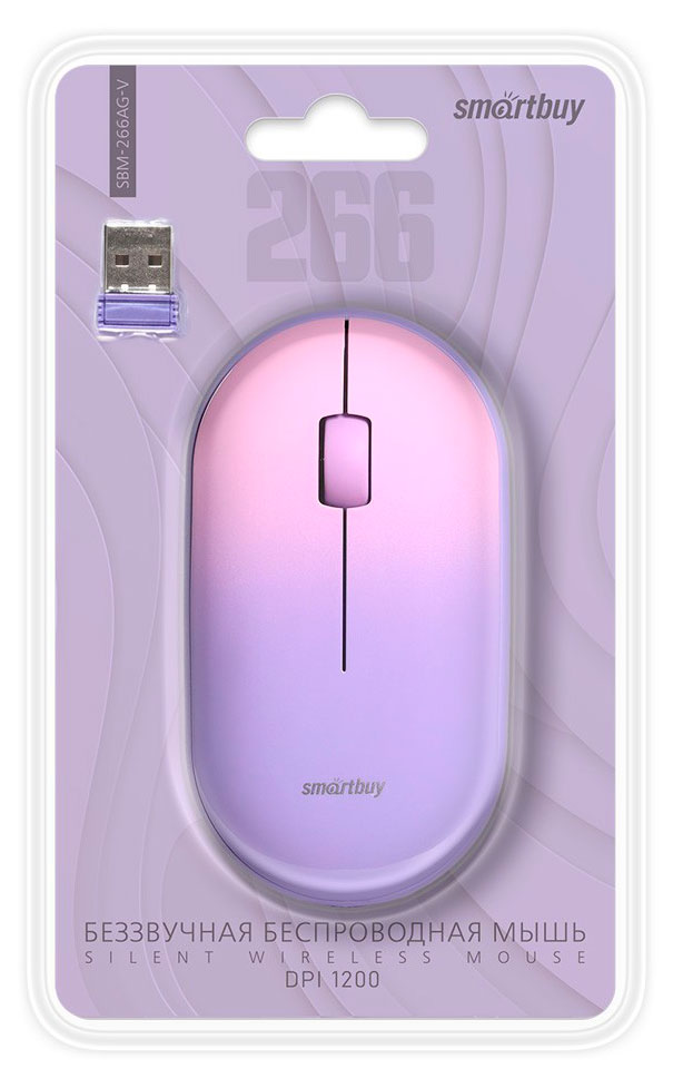 Изображение товара Беспроводная мышь Smartbuy 266AG с тихими кнопками и градиентным дизайном