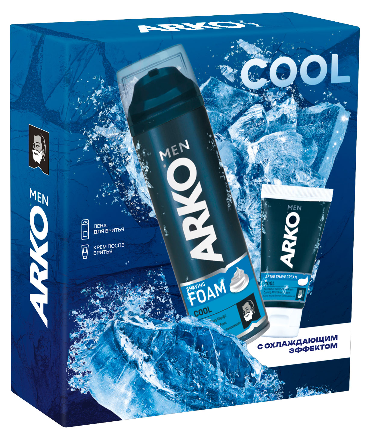 

Набор подарочный Arko, пена для бритья Cool 200 мл + крем после бритья Cool 50 мл