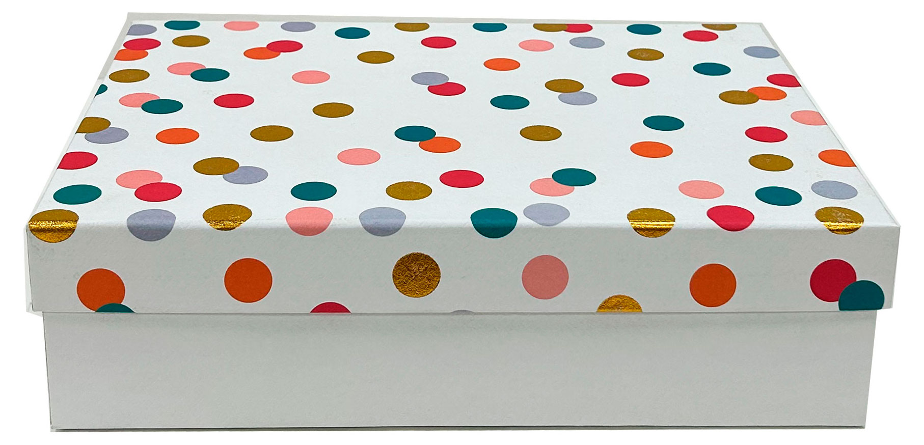 

Коробка подарочная АШАН Красная птица Точки белая, 29х21х8 см