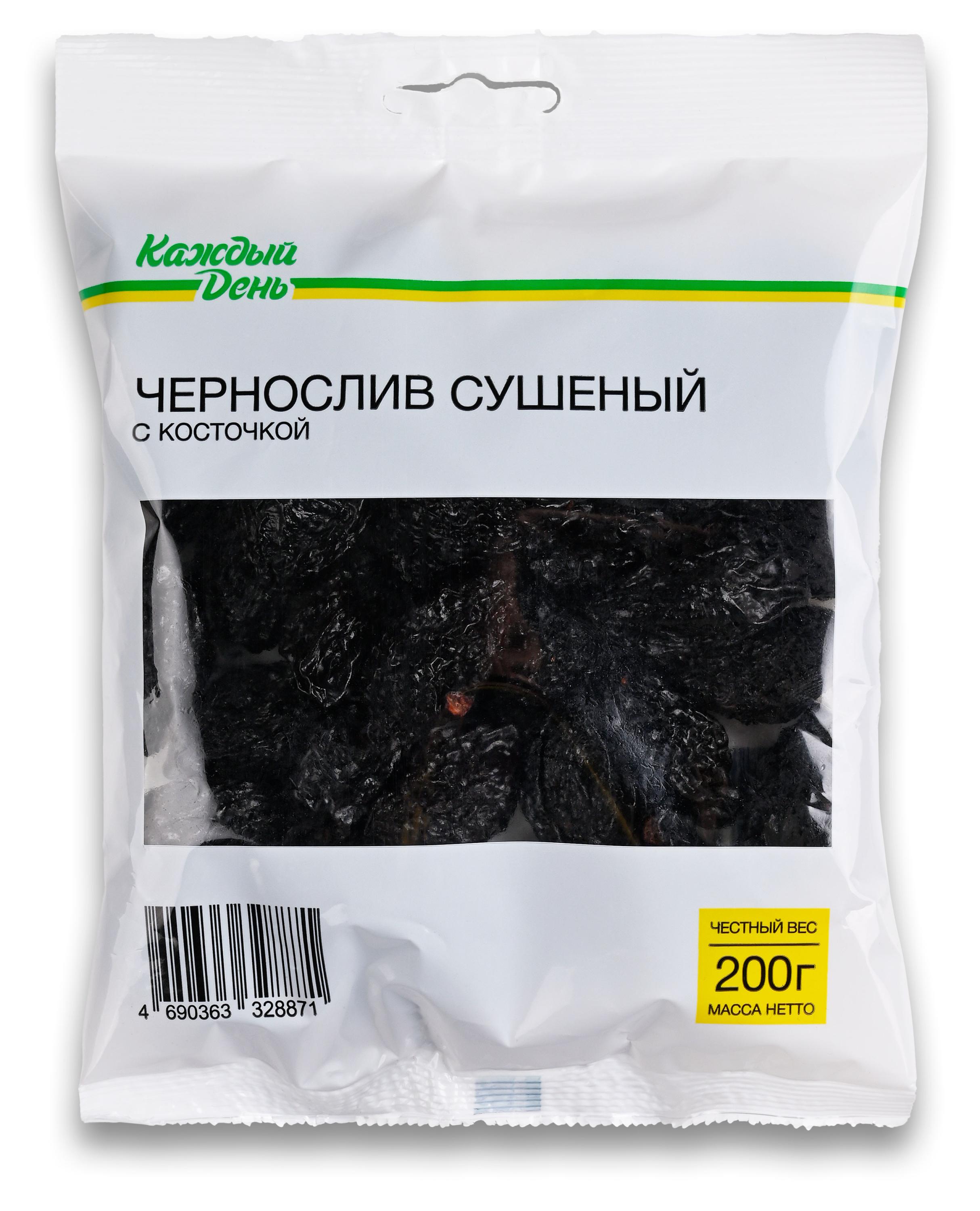 

Чернослив сушеный Каждый день с косточкой, 200 г