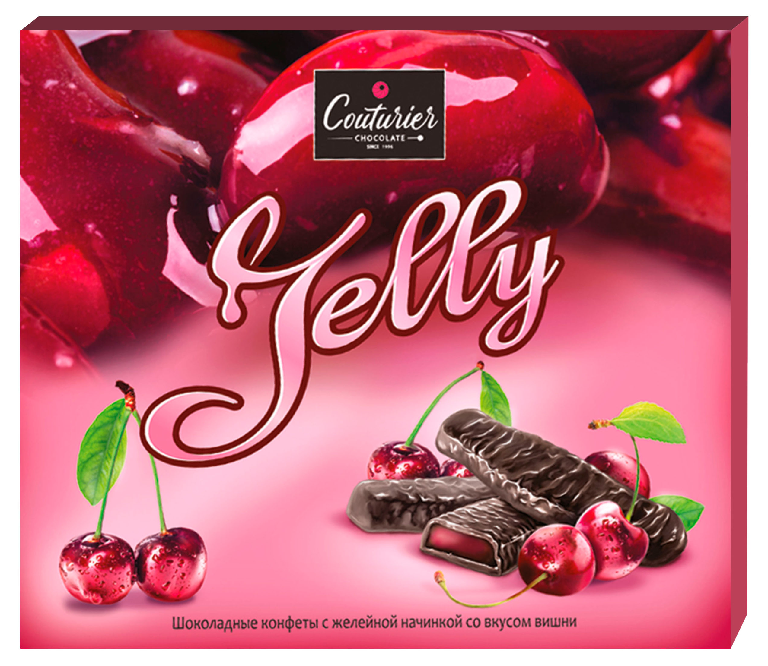 

Набор конфет Шоколадный Кутюрье Jelly с желейной начинкой со вкусом вишни, 155 г
