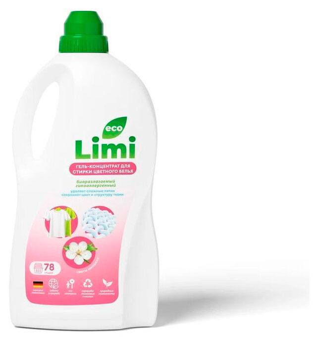 Изображение товара Гель-концентрат для стирки Limi Цветы миндаля 2.2л для цветных тканей