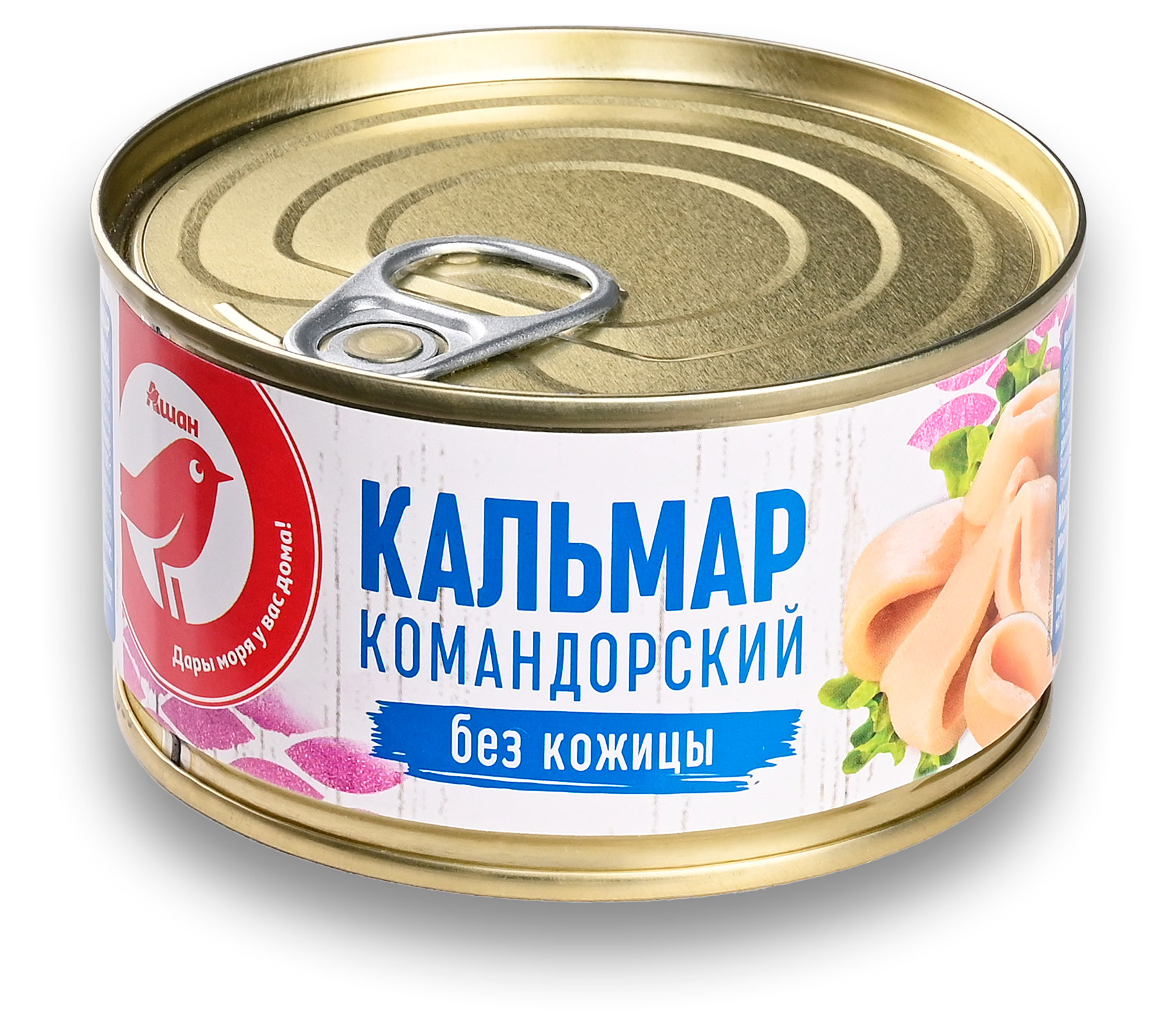 

Кальмар шинкованный АШАН Красная птица, 185 г