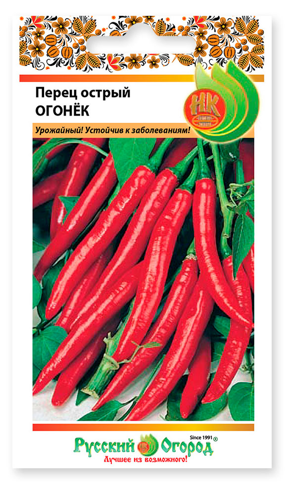 

Семена Русский Огород Перец острый Огонек, 0,3 г