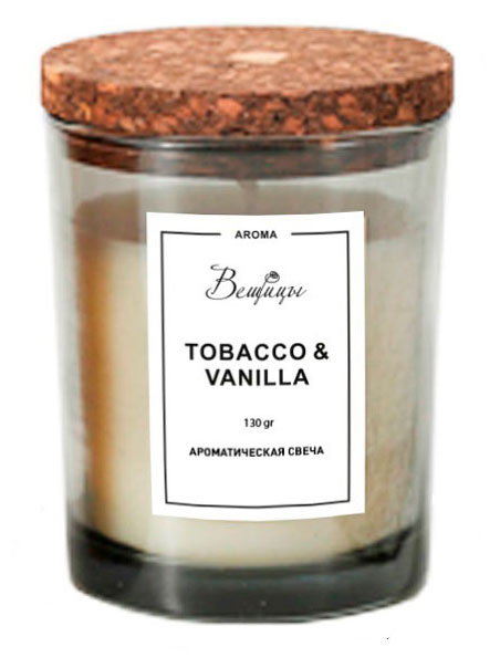 

Свеча ароматическая Вещицы Tobacco & Vanilla, В78 мм