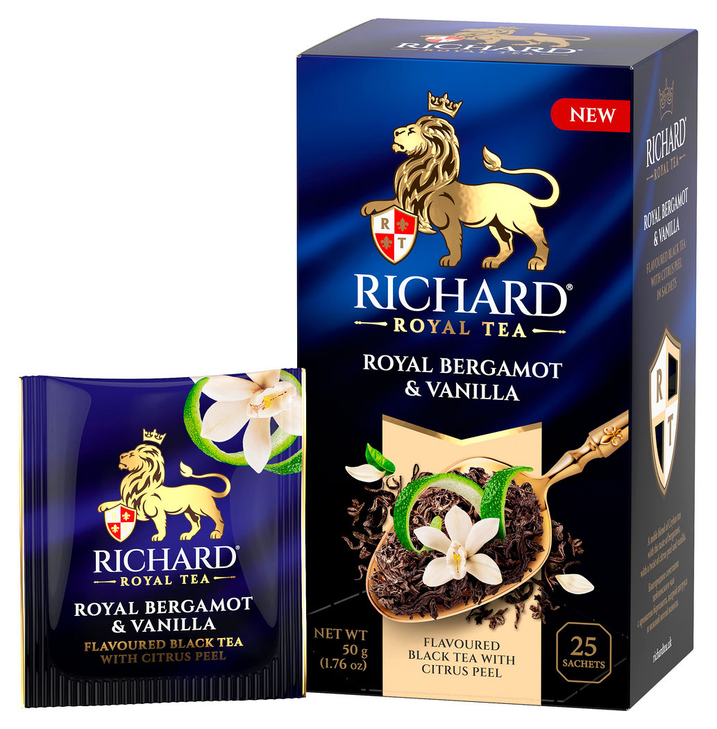 

Чай черный RICHARD Royal с бергамотом и ванилью, 25 саше