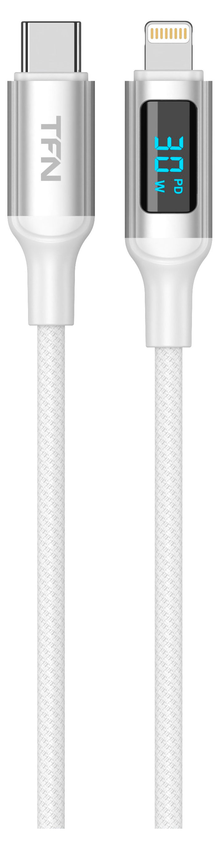 

Кабель TFN 8pin-USB Type-C DIY Вт белый, 1,5 м