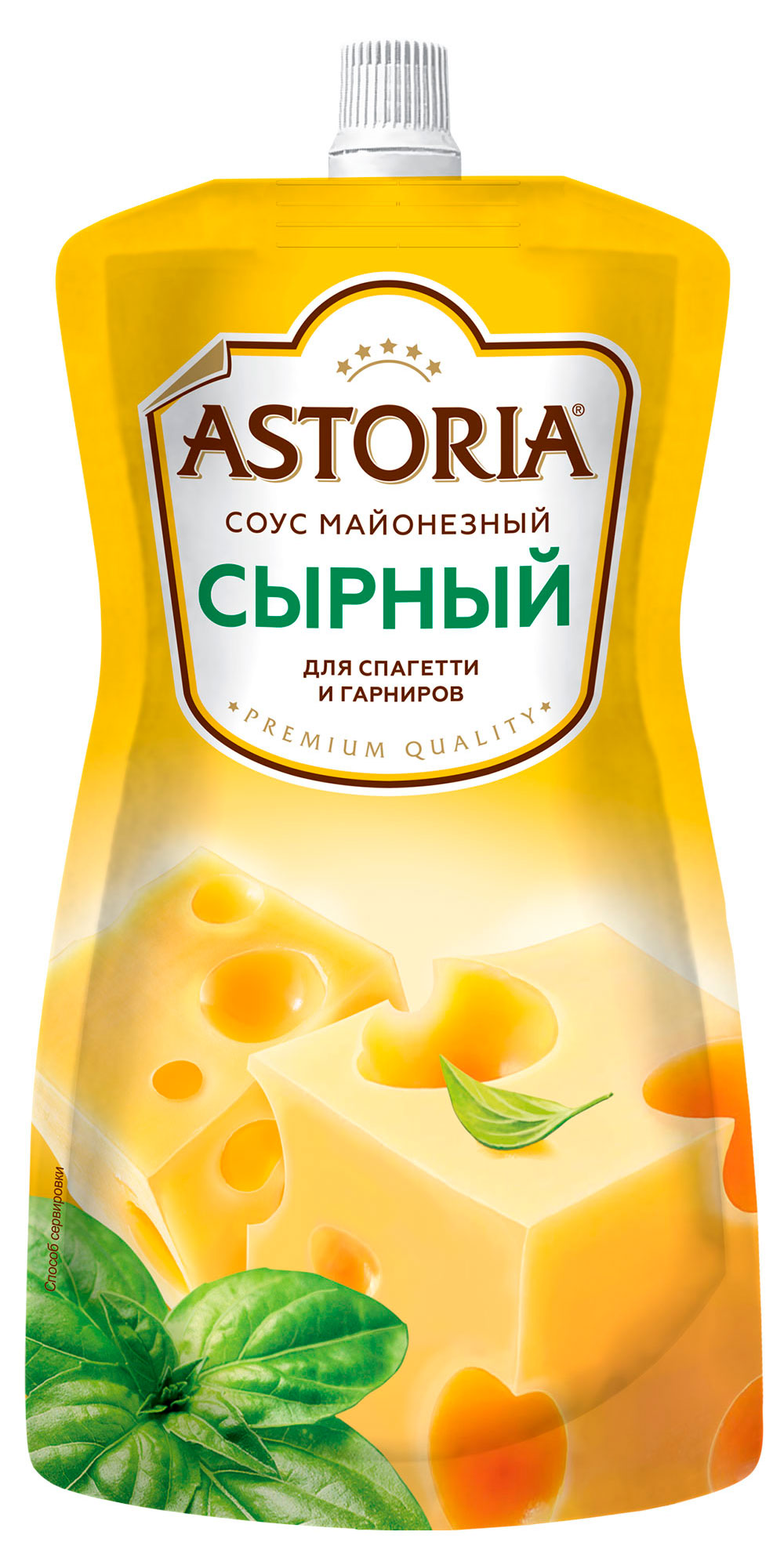 

Соус майонезный Astoria Сырный для спагетти и гарниров 42%, 233 мл