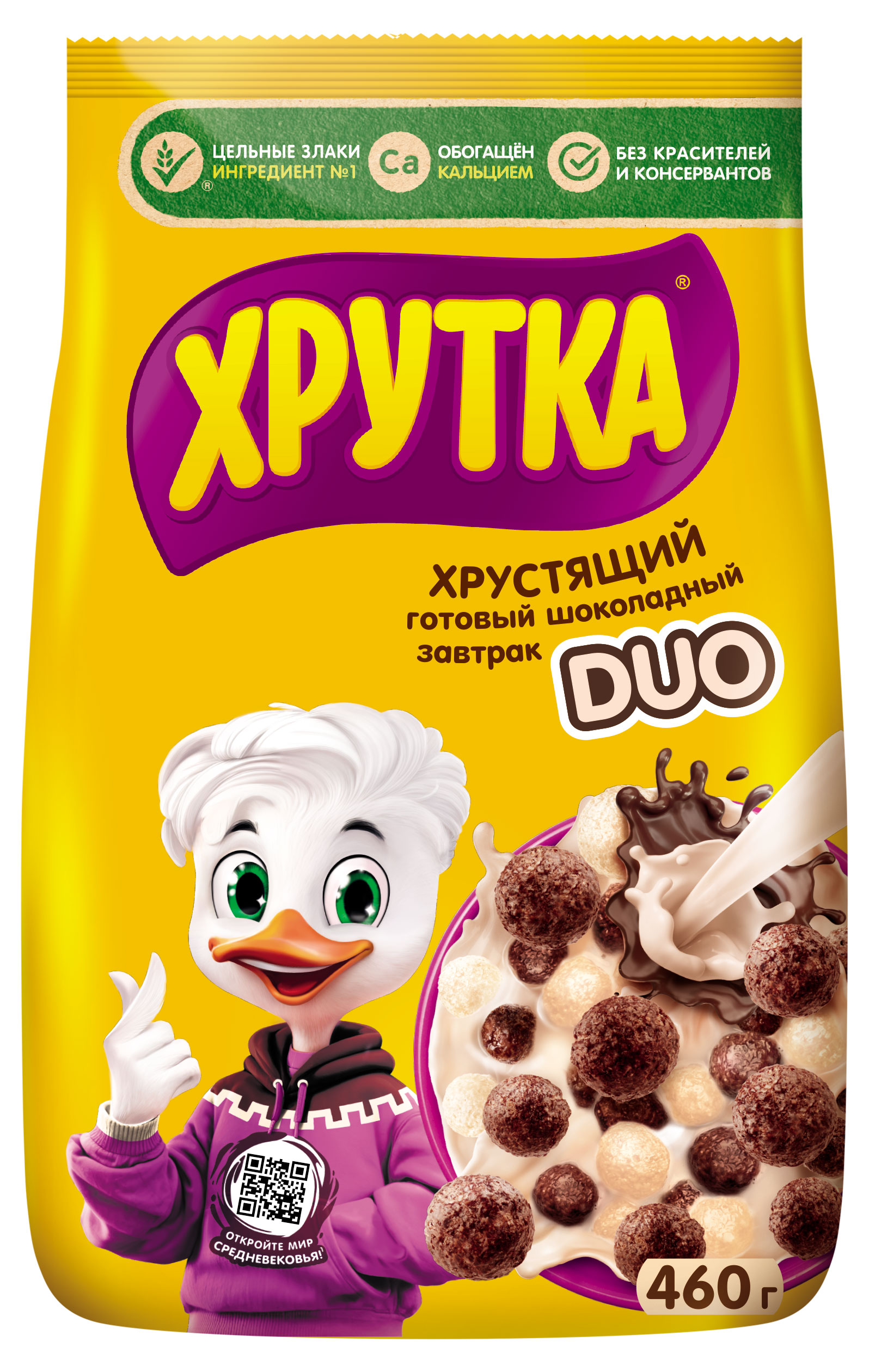 

Готовый завтрак ХРУТКА DUO шоколадный обогащенный кальцием, 460 г