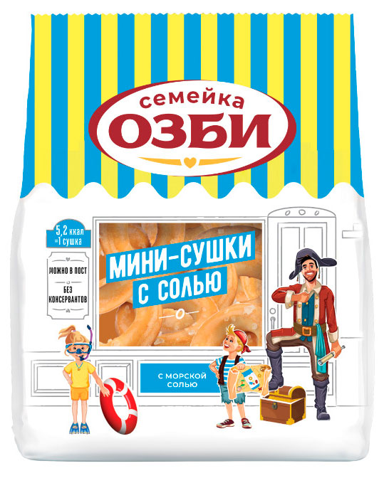 

Мини-сушки Семейка ОЗБИ с солью, 150 г