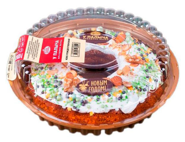 

Кекс От Палыча Рождественский с грецким орехом, изюмом, миндалем и апельсином, 600 г