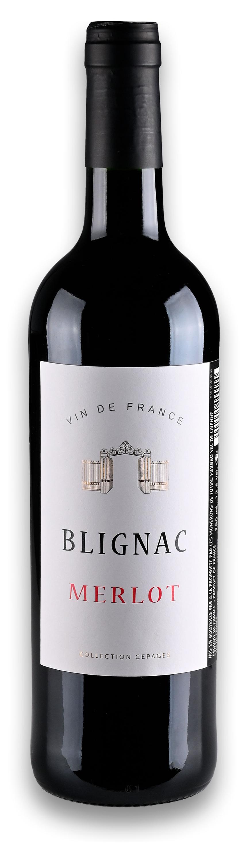 

Вино Blignac Merlot красное полусухое Франция, 0,75 л