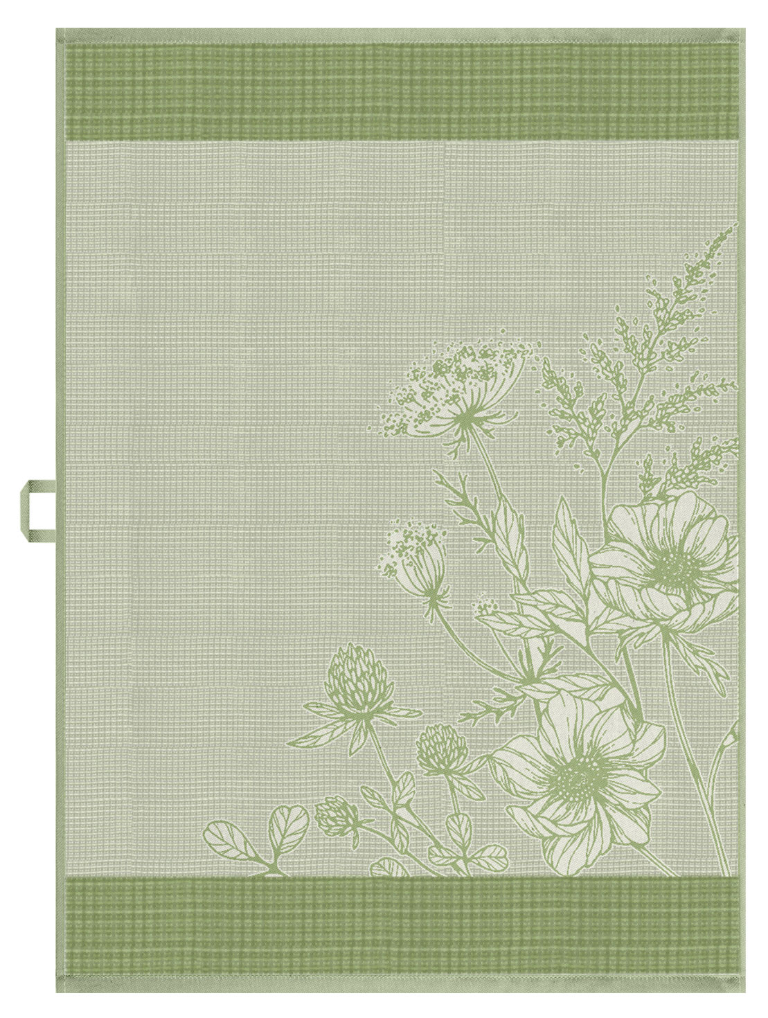 

Полотенце Cleanelly Basic вафельное зеленое, 50х70 см