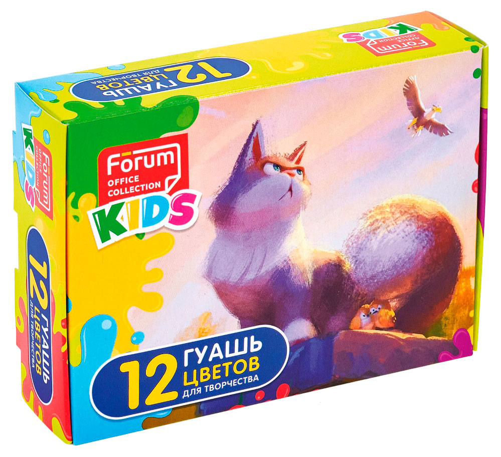 

Гуашь Forum Office Collection Зверята, 12 цветов