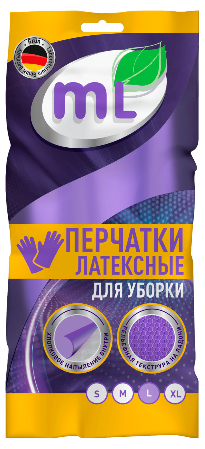 

Перчатки латексные Meine Liebe Чистенот хозяйственные, размер L