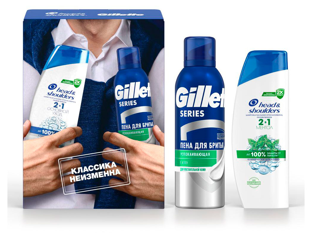 

Подарочный набор Head&Shoulders Шампунь + пена для бритья, 400 мл