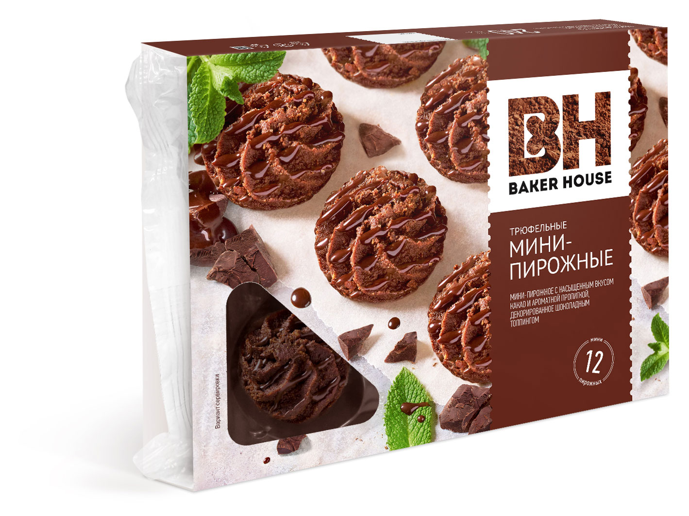 

Мини-пирожные Baker House крошковые трюфельные, 240 г