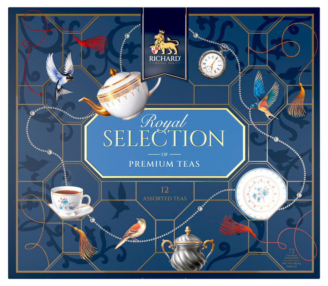 

Чайный набор Richard Royal Selection Of Premium Teas ассорти, 72x1,86 г