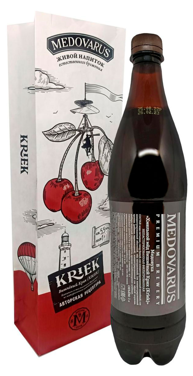 

Медовуха Medovarus Вишневый Крик 5,5%, 1 л
