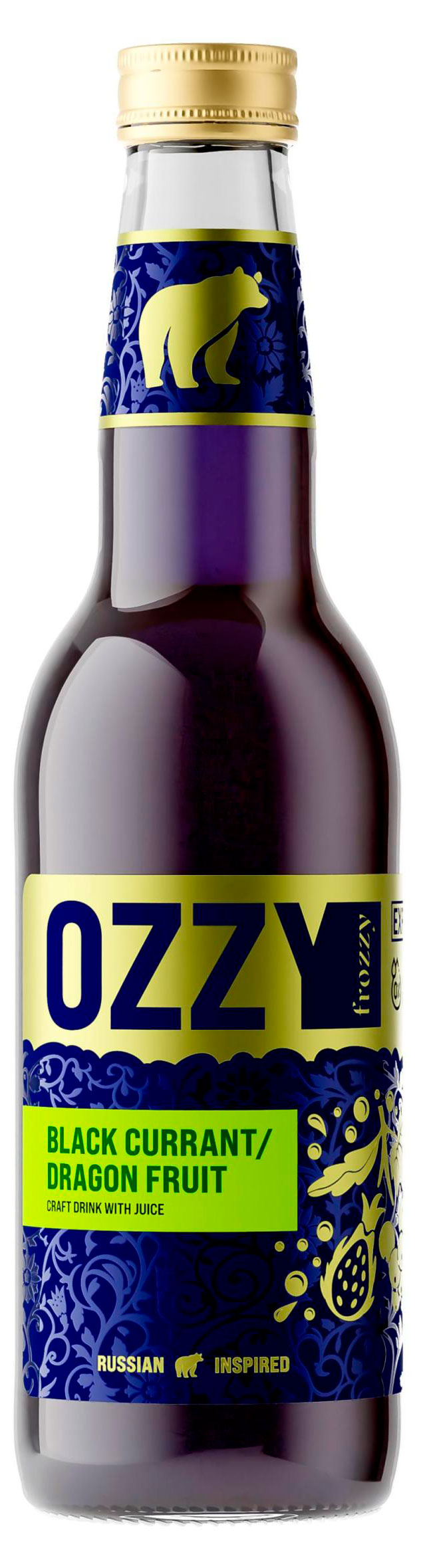 

Напиток газированный OZZYfrozzy Черная смородина и драгонфрут, 0,33 л