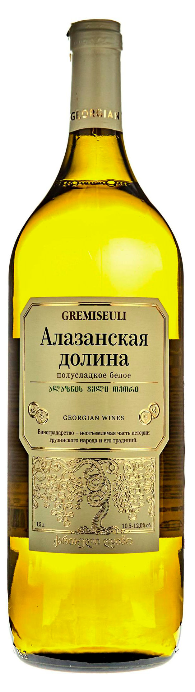

Вино Алазанская Долина Gremiseuli белое полусладкое Грузия, 1,5 л