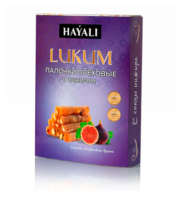 

Лукум HAYALI Палочки ореховые с инжиром, 250 г