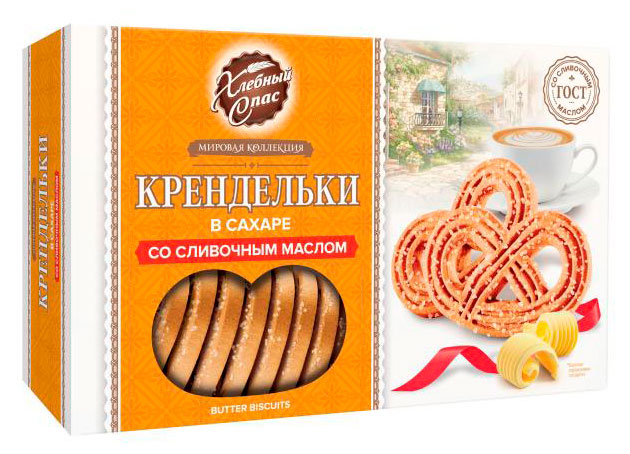 

Печенье Хлебный Спас крендельки в сахаре со сливочным маслом, 320 г