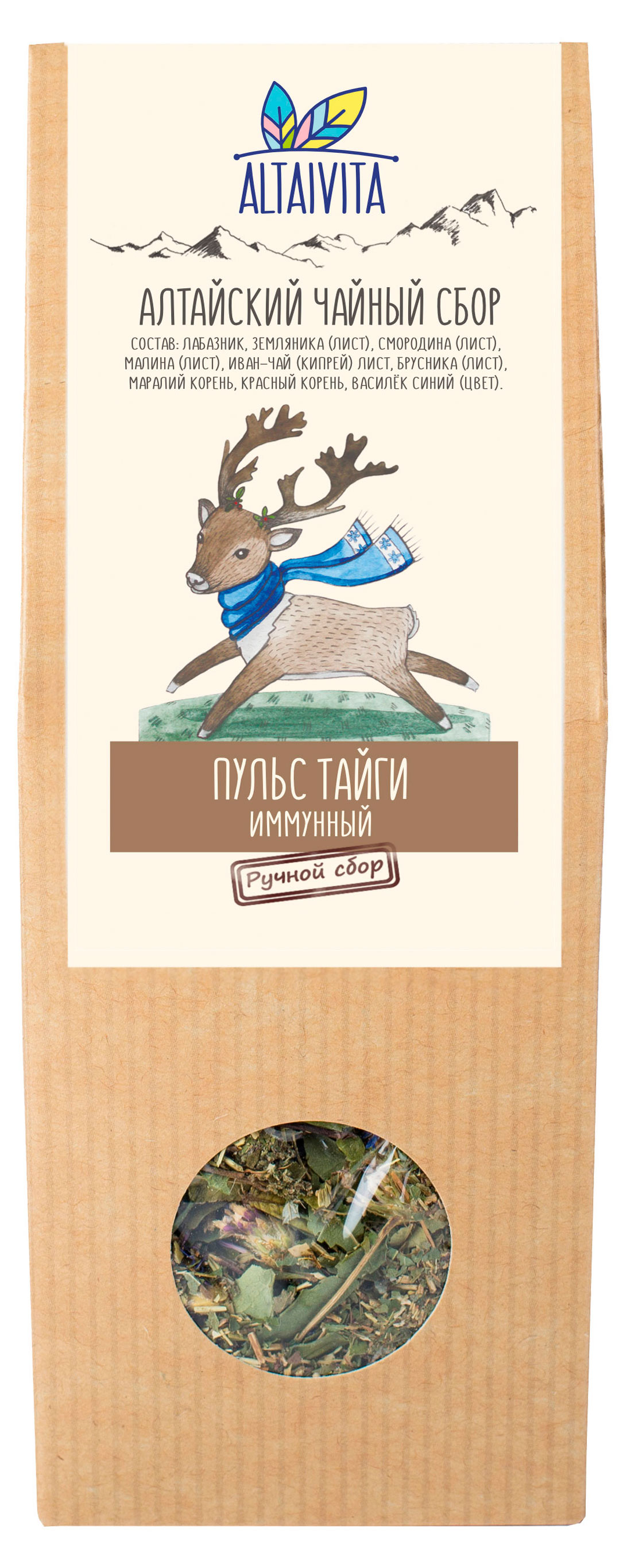

Чай травяной AltaiVita Пульс тайги листовой, 70 г