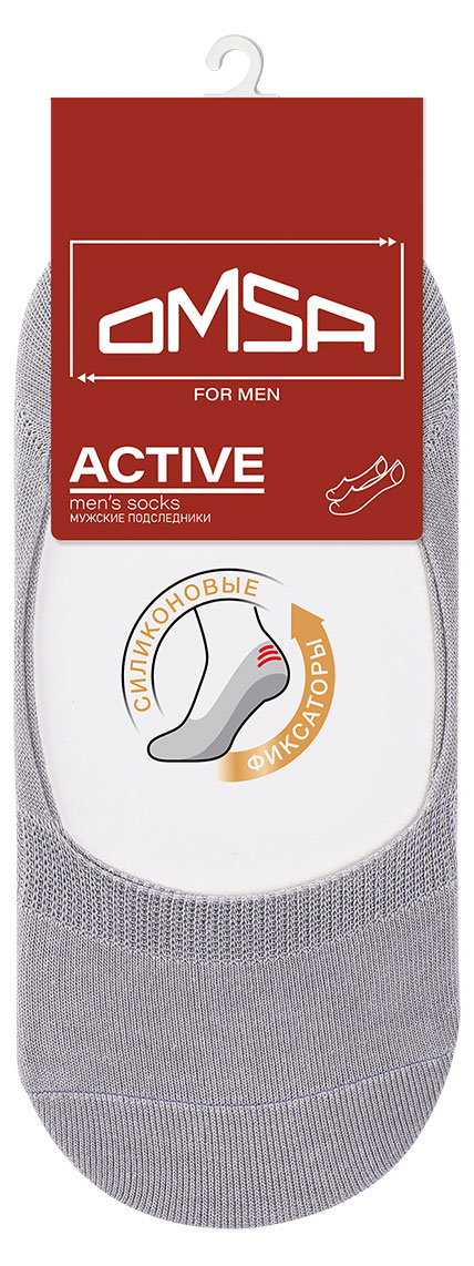 

Носки мужские Omsa Active Хлопок Подследники Grigio, р. 39-41