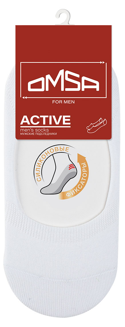 

Носки мужские Omsa Active Хлопок Подследники Bianco, р. 45-47