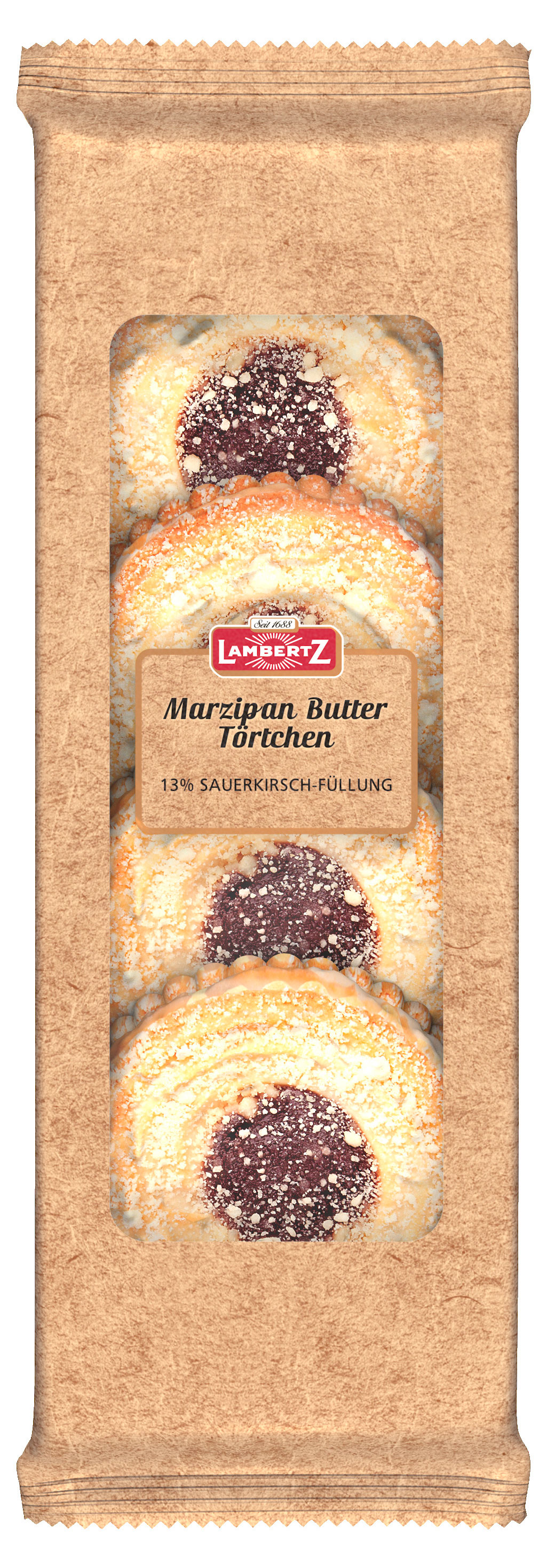 

Печенье сдобное Lambertz с марципаном и фруктовой начинкой, 250 г