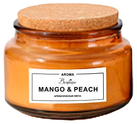

Свеча ароматическая Вещицы Mango & Peach, 6,5 см