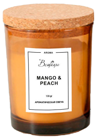 

Свеча ароматическая Вещицы Mango & Peach, 7,8 см