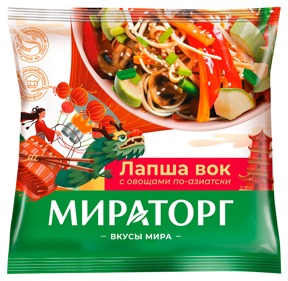 

Лапша-вок Мираторг по-азиатски замороженная, 400 г