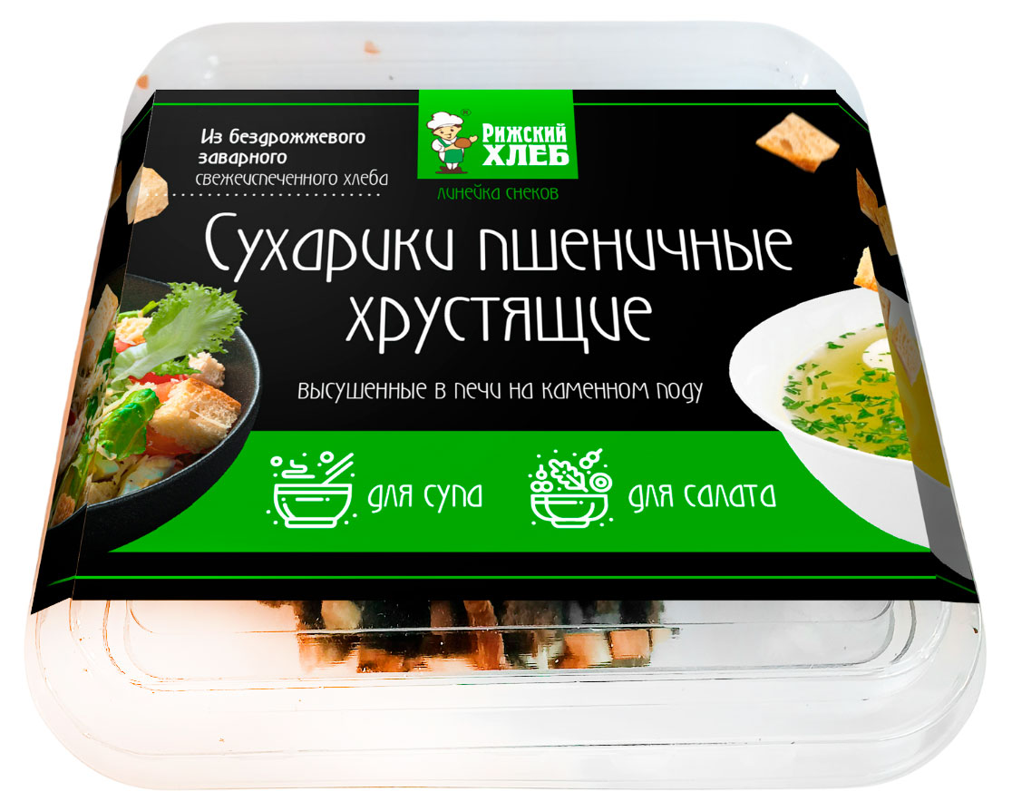 

Сухарики Рижский хлеб пшеничные хрустящие без дрожжей, 60 г
