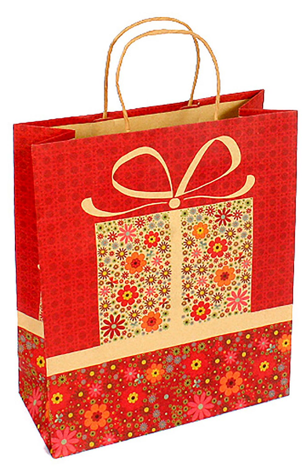 

Пакет подарочный Grand Gift крафт с печатью, 27,5х33х12 см