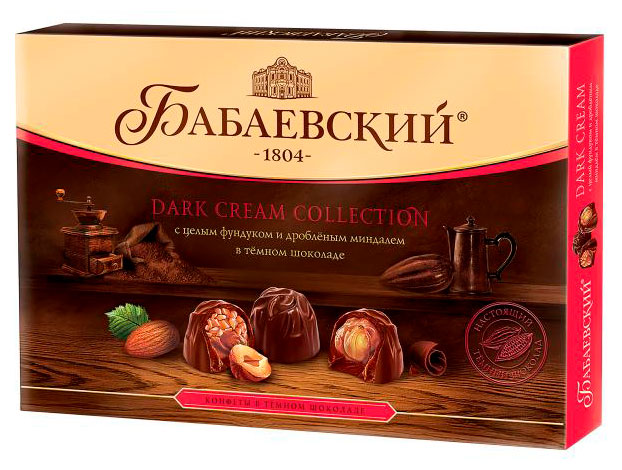 

Набор конфет Бабаевский Dark Cream орехи и темный шоколад, 200 г