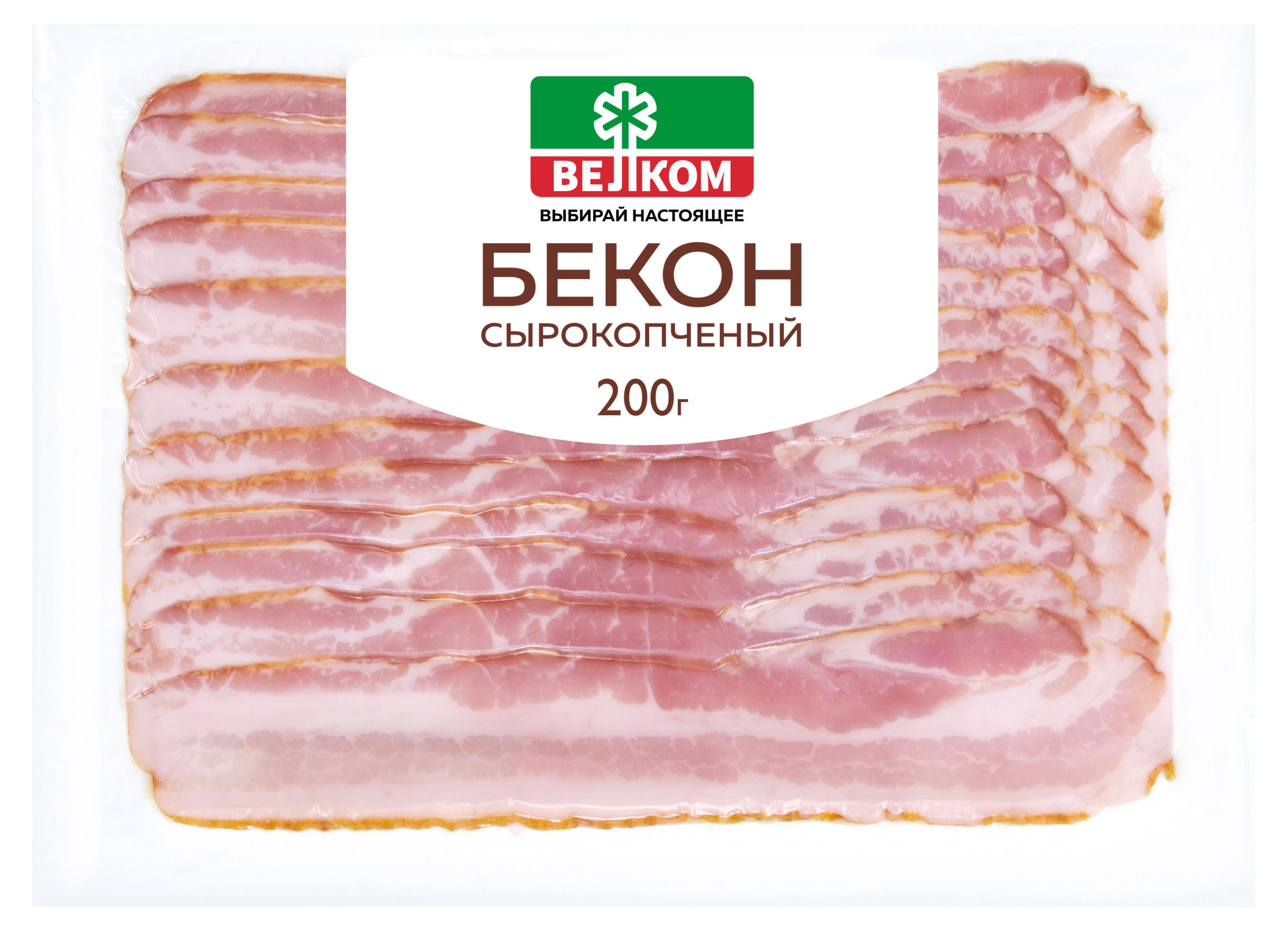 

Бекон сырокопченый Велком, 200 г