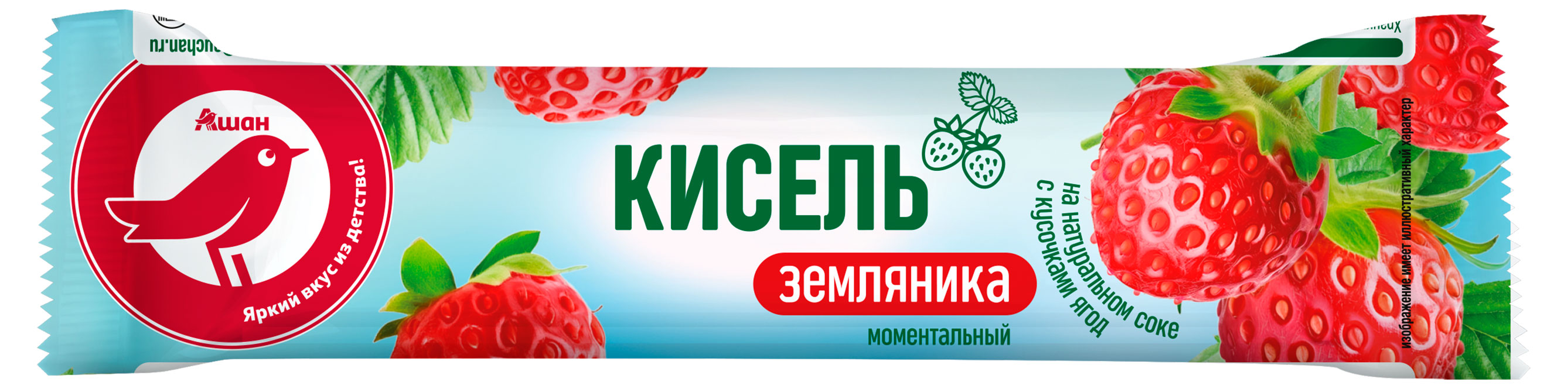 

Кисель АШАН Красная птица Земляника, 25 г