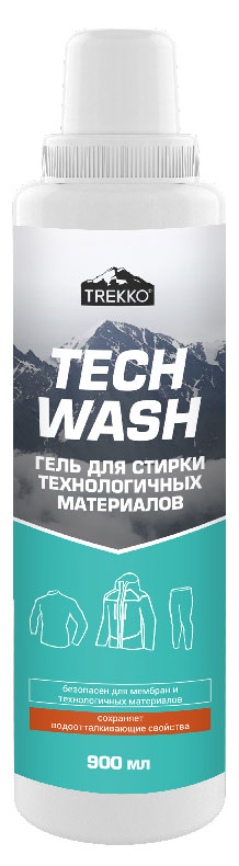 

Гель для стирки технологичных материалов Trekko Tech Wash, 900 мл
