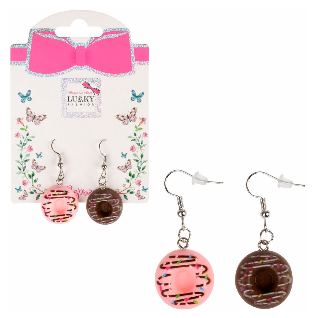 

Серьги Lukky Fashion Пончики клубника и шоколад