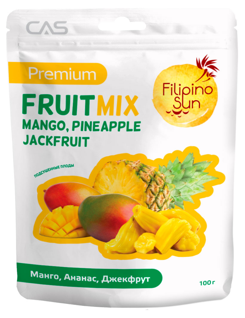 Изображение товара Сушеный фруктовый микс Filipino Sun 100 г - натуральные сухофрукты в упаковке