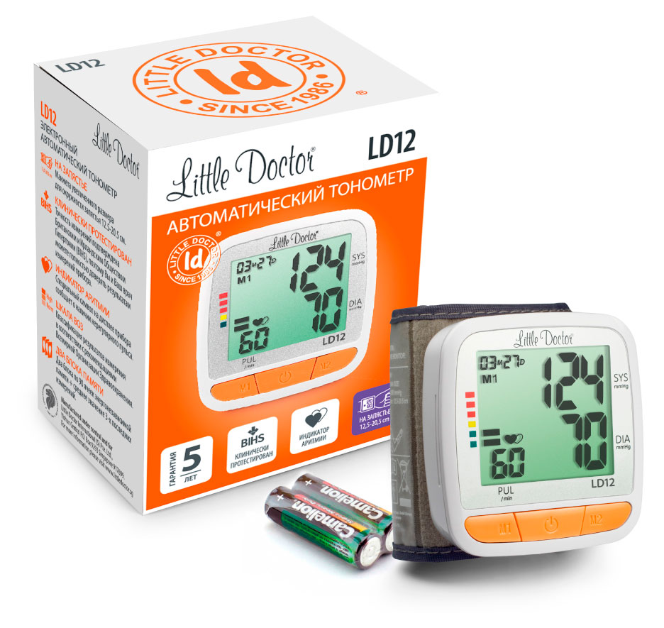 Изображение товара Автоматический тонометр на запястье Little Doctor LD12
