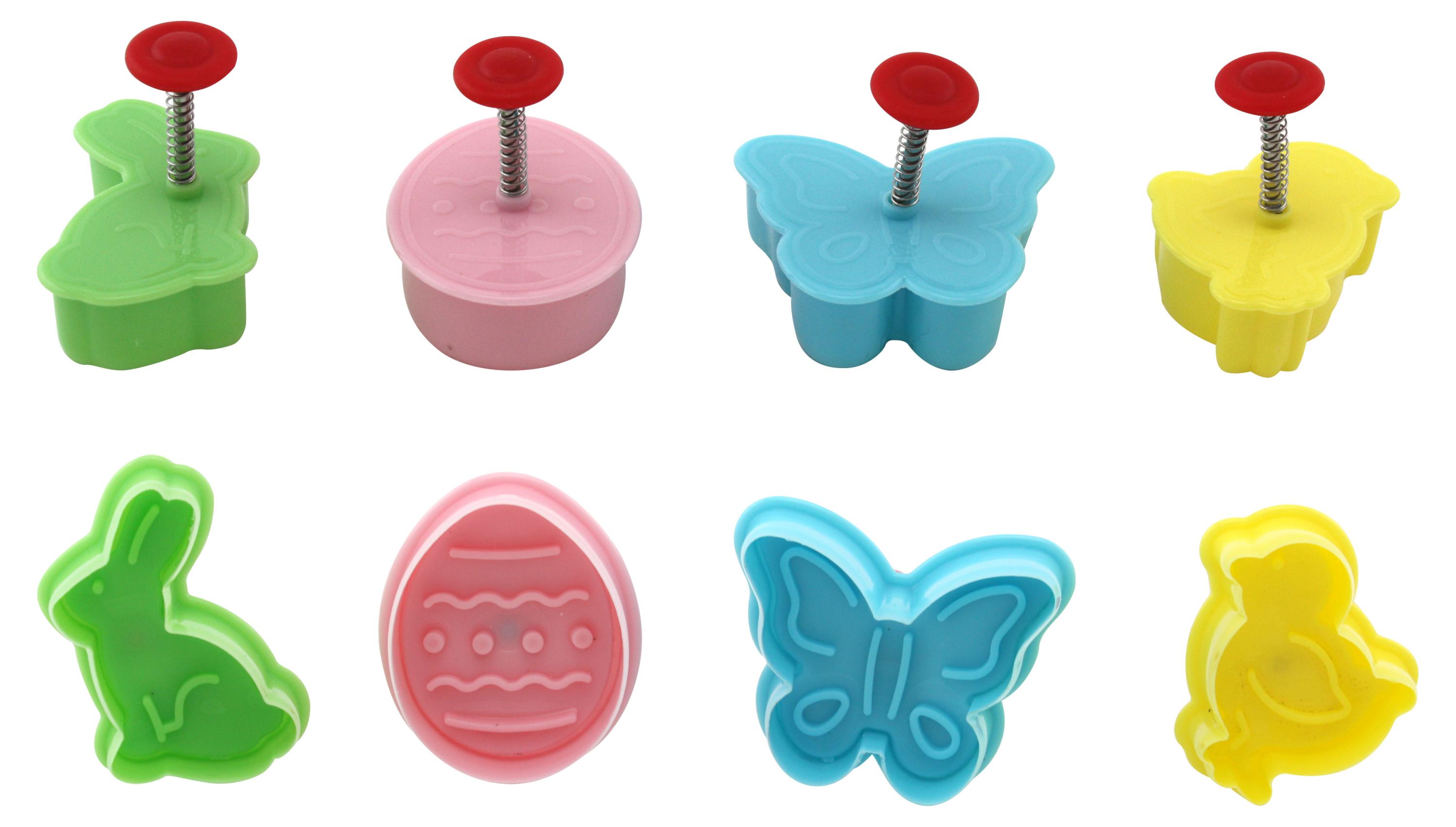 

Формы для вырезания печенья Fackelmann с плунжером, 4 шт