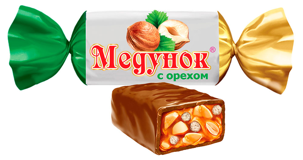 

Конфеты шоколадные Славянка Медунок с орехом, вес